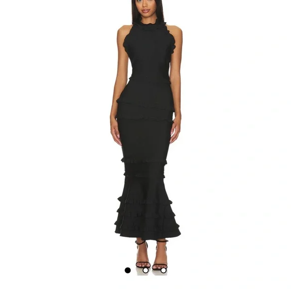 knee length dresses for ladies Ilaria Sweetheart Midi Dress in Black main image 1